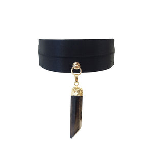 Cristal Choker couleur noir