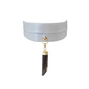 Cristal Choker couleur blanc