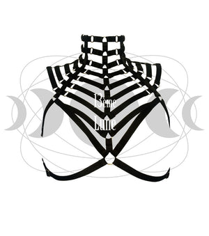 Neck Corset couleur noir de face