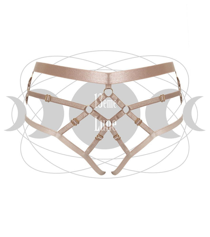 Sphaera culotte harnais couleur nude de face