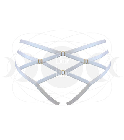 Culotte Harnais couleur blanc lingerie de luxe