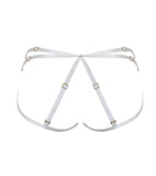Culotte Harnais couleur blanc de dos