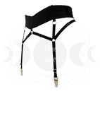 Porte Jarretelle Harnais couleur noir de profil